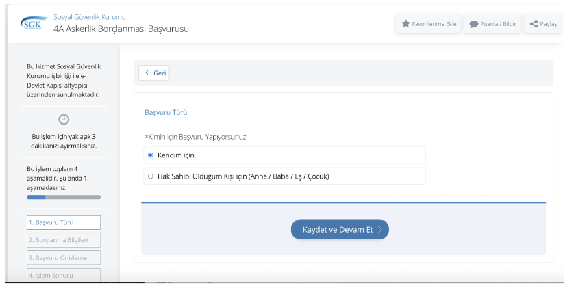 E-Devlet Askerlik Borçlanması