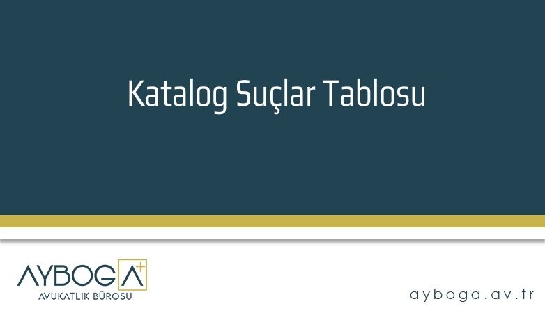 Katalog Suçlar Tablosu