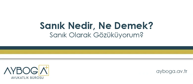 Sanık Nedir, Ne Demek Sanık olarak gözüküyorum