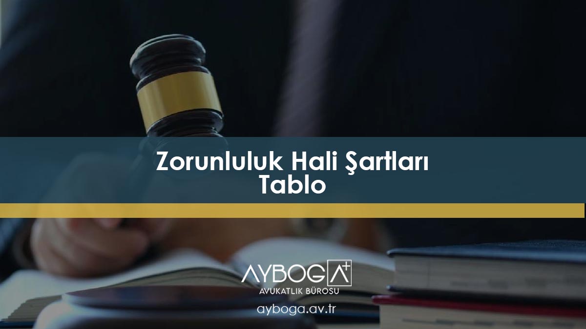 Zorunluluk Hali ŞartlarıTablo