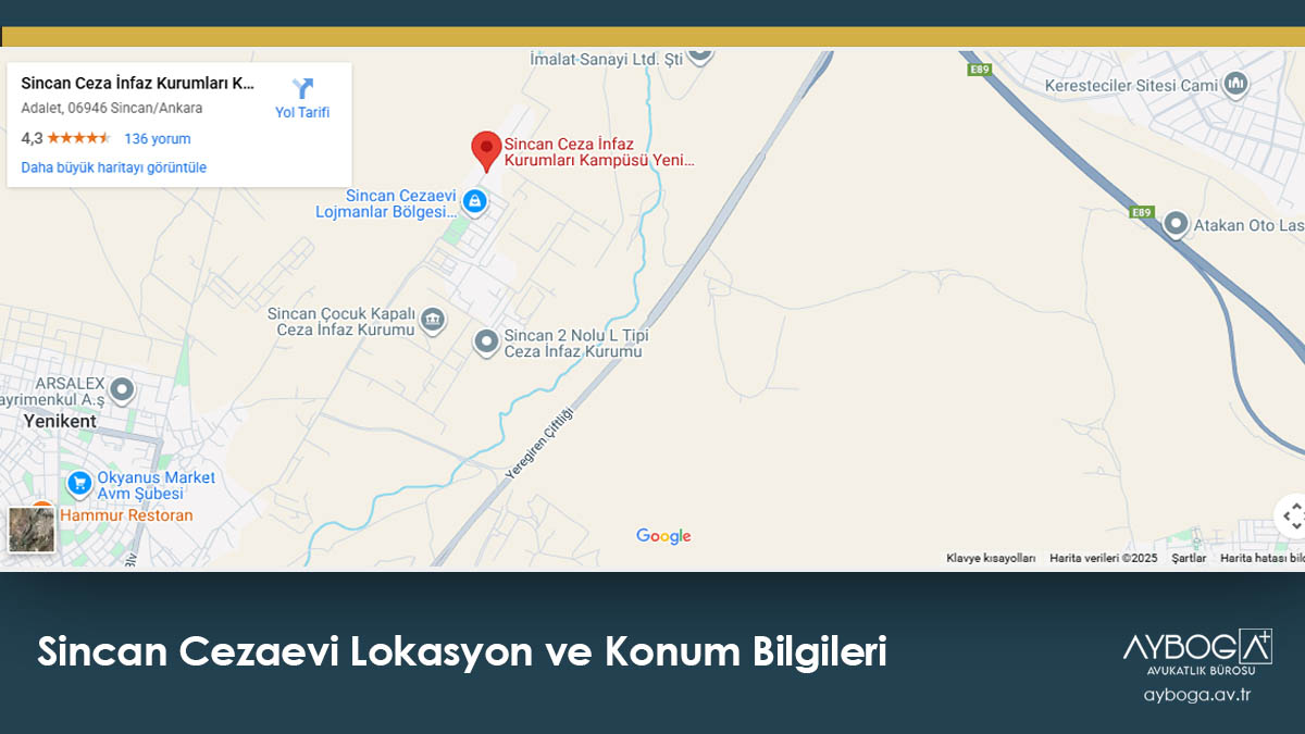 Sincan Cezaevi Adres Lokasyon ve Konum Bilgileri