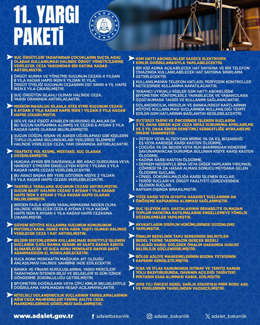 11. Yargı Paketi Meclisten Geçti Kabul Edildi 2026 Tam Metni PDF